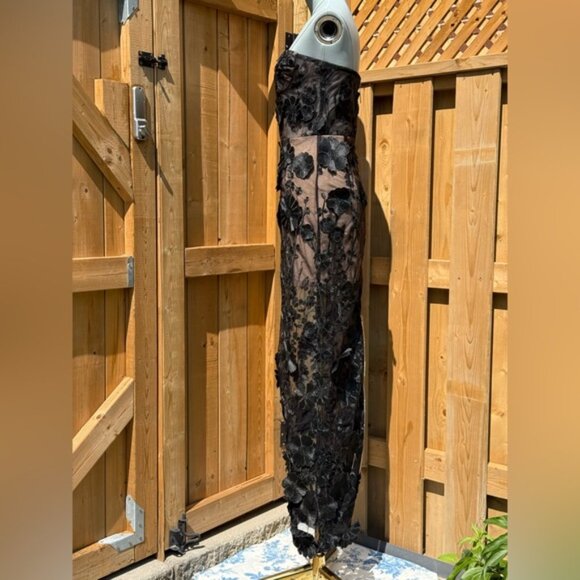 🆕 BRONX & BANCO 🧿 NWOT Jasmine Noir Floral Embroidered Maxi Dress, Sz XS US 2 - Picture 10 of 15
